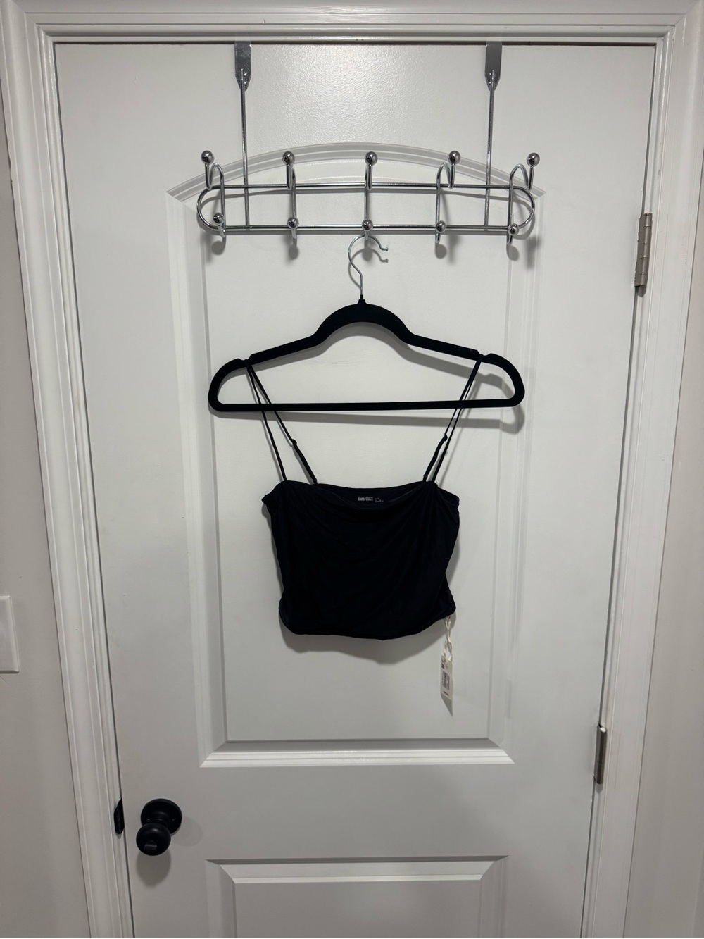 Black Double-Strap Crop Top - Classic Women's Tank